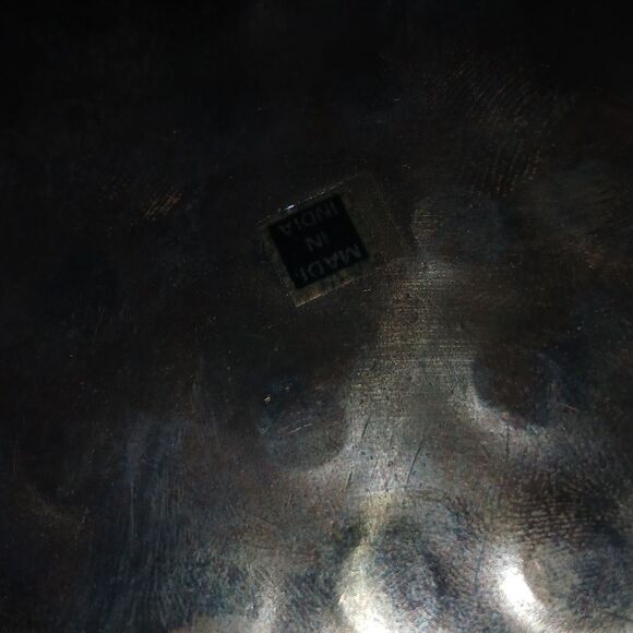 Antique  Hammered Style Brass Footed Tub Decor, Brass Pansy Plant Pot - Picture 7 of 8